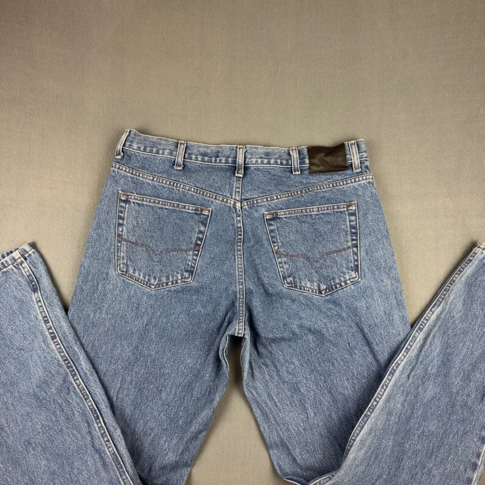 Harley-Davidson Mens Relaxed Fit Jeans Blue Medium‎ Wash Denim 38x36 99025-07VM